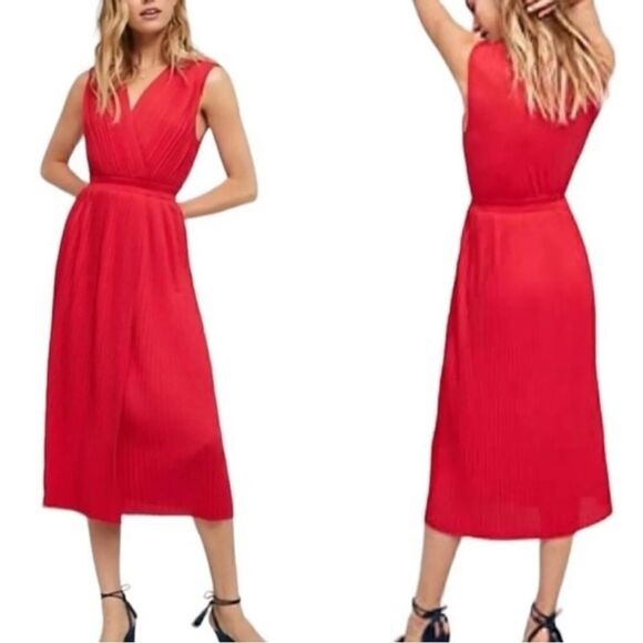 Tracy Reese pleated surplice midi dress - Picture 6 of 10